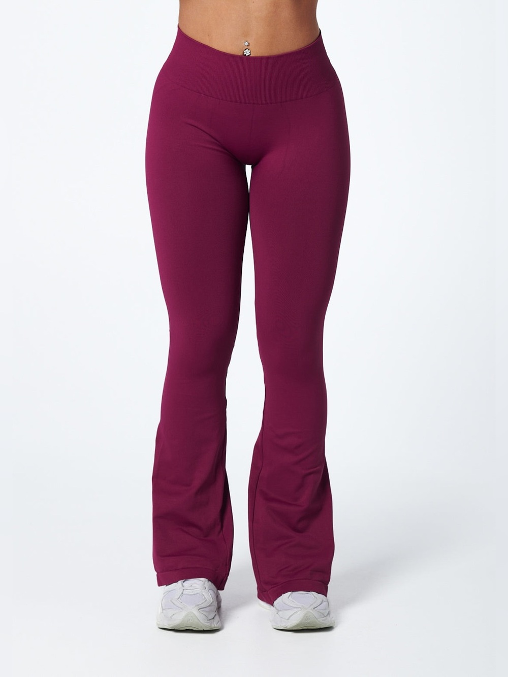 Velocity Activeware SIGNATURE SCRUNCH FLARES - BERRY